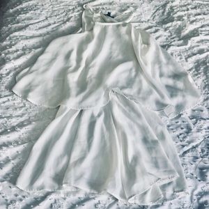 White dressy romper